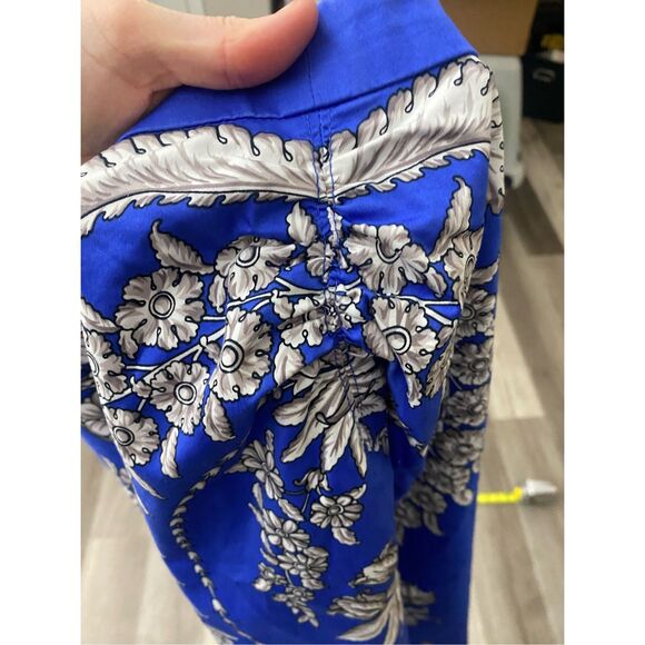 Yoana Baraschi for Anthropologie Gilded Estate Blue Pencil Skirt, Size 0 - Picture 6 of 9